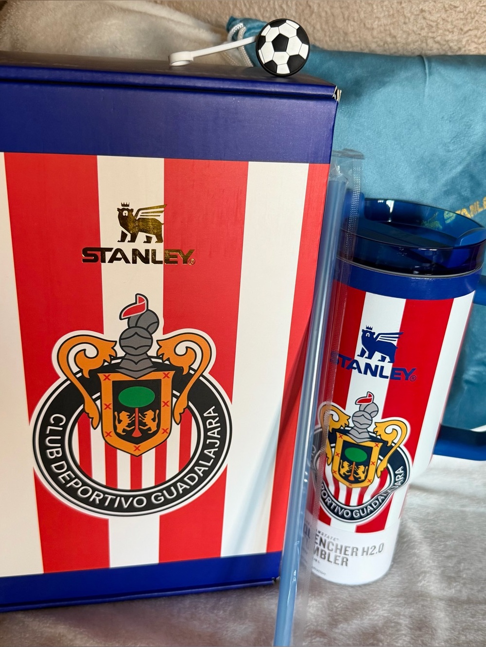 Stanley Red, White & Blue Club Deportivo Insulated Tumbler